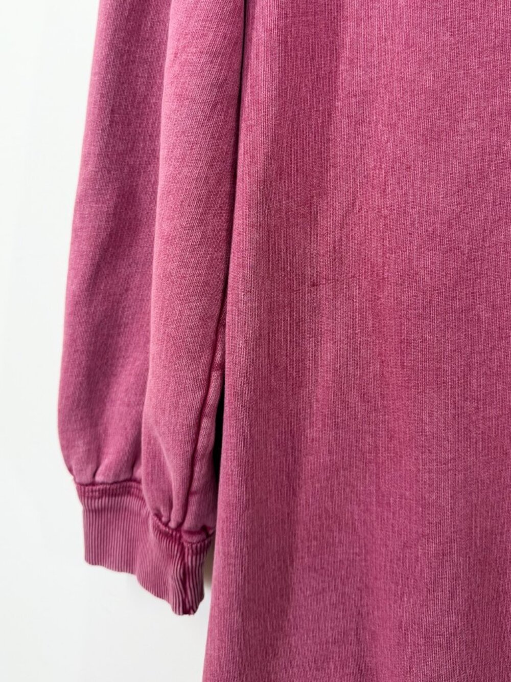 We The Free Shelli Long Tunic Midi Sweatshirt Dress Rhododendron Berry Pink Med - Picture 7 of 9